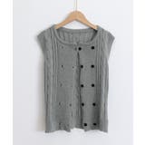 ケーブル編みニットベスト ダブルブレスト | Miniministore | 詳細画像24