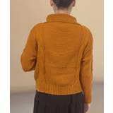 ケーブル編みニットカーディガン ビッグ襟 | Miniministore | 詳細画像12 