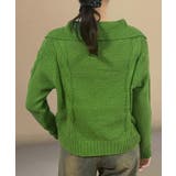 ケーブル編みニットカーディガン ビッグ襟 | Miniministore | 詳細画像16 