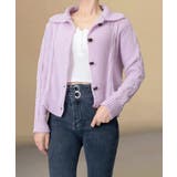 ケーブル編みニットカーディガン ビッグ襟 | Miniministore | 詳細画像2 