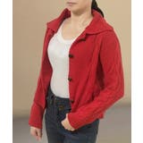 ケーブル編みニットカーディガン ビッグ襟 | Miniministore | 詳細画像6 