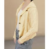 ケーブル編みニットカーディガン ビッグ襟 | Miniministore | 詳細画像8 