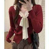 ボウタイニットトップス フリル襟 ニット | Miniministore | 詳細画像11 