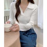 ポロニットドローストリングリブニット薄手 | Miniministore | 詳細画像3