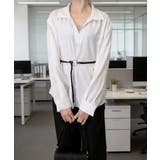 レイヤード風シャツブラウスベルト付き春服 | Miniministore | 詳細画像3