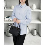 サイドボタンタックシャツブラウス長袖春服 | Miniministore | 詳細画像3