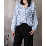 フリル花柄シャツブラウス リボンタイ付き | Miniministore | 詳細画像15 