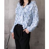 フリル花柄シャツブラウス リボンタイ付き | Miniministore | 詳細画像16 