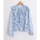 フリル花柄シャツブラウス リボンタイ付き | Miniministore | 詳細画像17 