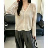 シアーカーディガン透かし編みニットトップ | Miniministore | 詳細画像13 