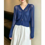 シアーカーディガン透かし編みニットトップ | Miniministore | 詳細画像23 