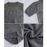 リボン付きニットトップスクルーネック夏服 | Miniministore | 詳細画像28