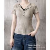 レースドッキングヘンリーネックリブトップ | Miniministore | 詳細画像11 