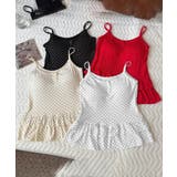 ドット柄ティアードキャミソールカップ付き | Miniministore | 詳細画像18 