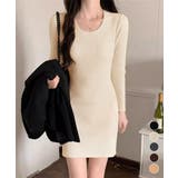 リブニットワンピース タイトワンピース | Miniministore | 詳細画像1 