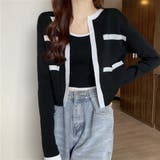 ブラック | ニットカーディガンタンクトップ2点セット | ANGELCLOSET
