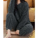 チャコールグレー | フリースパジャマ レディース 上下セット | Miniministore