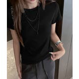 ブラック | Tシャツ レディース フィットカットソー | Miniministore