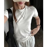ホワイト | Tシャツ レディース フィットカットソー | Miniministore