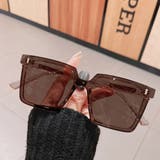 ブラウン | スクエアサングラス ビックフレームメガネ | Miniministore