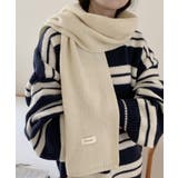 ライトベージュ | ニットマフラー韓国風 無地ニットストール | Miniministore