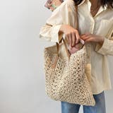 ベージュ | ストローバッグ 大容量 麦わらバック | Miniministore