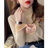 ダークベージュ | 裏起毛ニットトップス レディース 暖かい | Miniministore