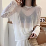 ホワイト | シアートップス レディース サマーニット | ANGELCLOSET