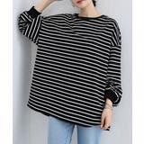 ブラックボーダー | ボーダーtシャツ レディース 長袖ロンT | ANGELCLOSET