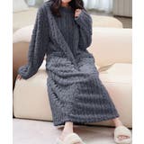 ダークグレー | フリースワンピースパジャマ 冬レディース | Miniministore