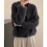 ダークグレー | シャギーニットショートカーディガン韓国風 | Miniministore