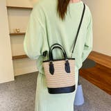ブラック | ストローショルダーバッグ かごバッグ 夏 | ANGELCLOSET