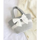 グレー*リボン | かごバッグ 花火大会 浴衣ハンドバッグ  | SUNSHINE CLOSET