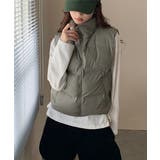 ダークグレー | ダウンベスト ジップアップパデッドベスト | Miniministore