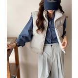 ライトグレー | ダウンベスト ジップアップパデッドベスト | Miniministore