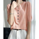 ピンク | サマーニット Vネックニットトップス韓国 | Miniministore