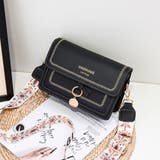 ブラック | ショルダーバッグ レディース斜めがけ配色 | Miniministore