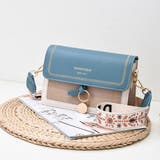 ブルー | ショルダーバッグ レディース斜めがけ配色 | Miniministore