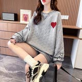 グレー | トレーナーレディーススウェットシャツ韓国 | Miniministore