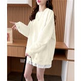 アイボリー*裏起毛あり | 重ね着風トレーナー レディーススウェット | Miniministore
