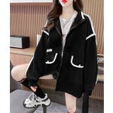 ブラック | ジップアップパーカー 裏微起毛スウェット | Miniministore