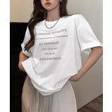 ホワイト | ロゴtシャツ 半袖 サマートップス韓国風 | ANGELCLOSET