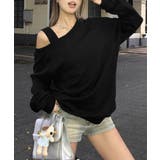 ブラック | ワンショルダースウェットレディース韓国風 | Miniministore