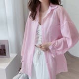 ピンク | ストライプ ブラウス シアーシャツ 夏服 | Miniministore