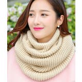 ベージュ | ニットスヌード あったかネックウォーマー | SUNSHINE CLOSET