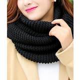 ブラック | ニットスヌード あったかネックウォーマー | SUNSHINE CLOSET