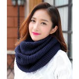 ネイビー | ニットスヌード あったかネックウォーマー | SUNSHINE CLOSET