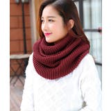 ワインレッド | ニットスヌード あったかネックウォーマー | SUNSHINE CLOSET