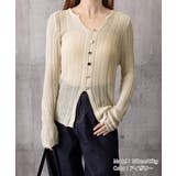 透かし編みVネックニット フロントボタン | Miniministore | 詳細画像14