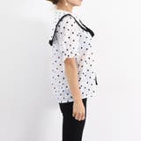 ドット柄 ボウタイブラウス レディース夏 | Miniministore | 詳細画像12 